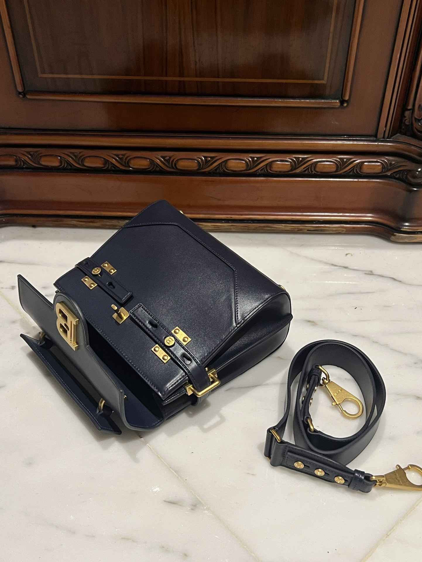 Balmain Bbuzz 23 Bag in Black Leather ref.512724  BALMAIN 00219