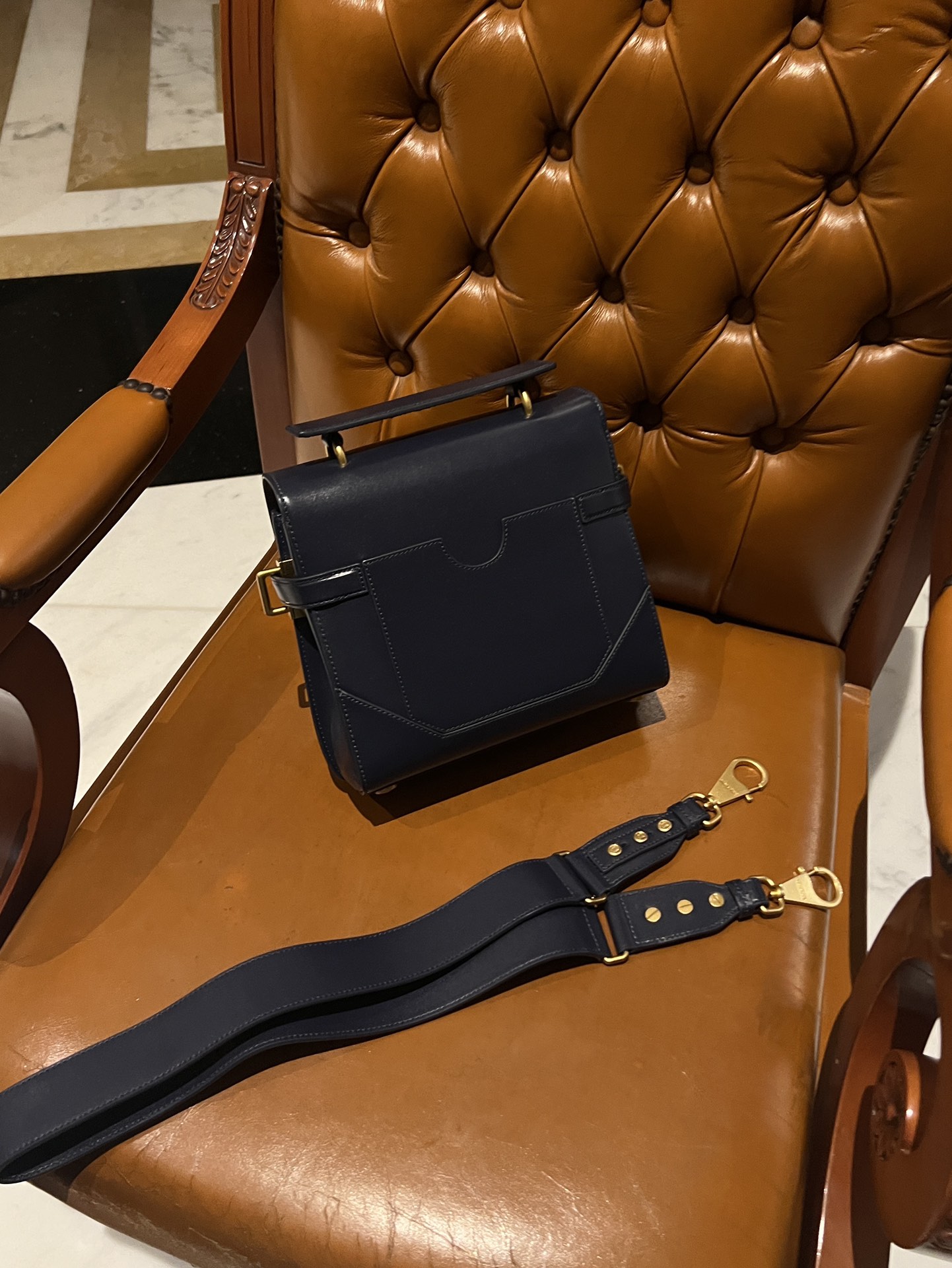 Balmain B-Buzz 23 Tote Bag in Black  BALMAIN 00229