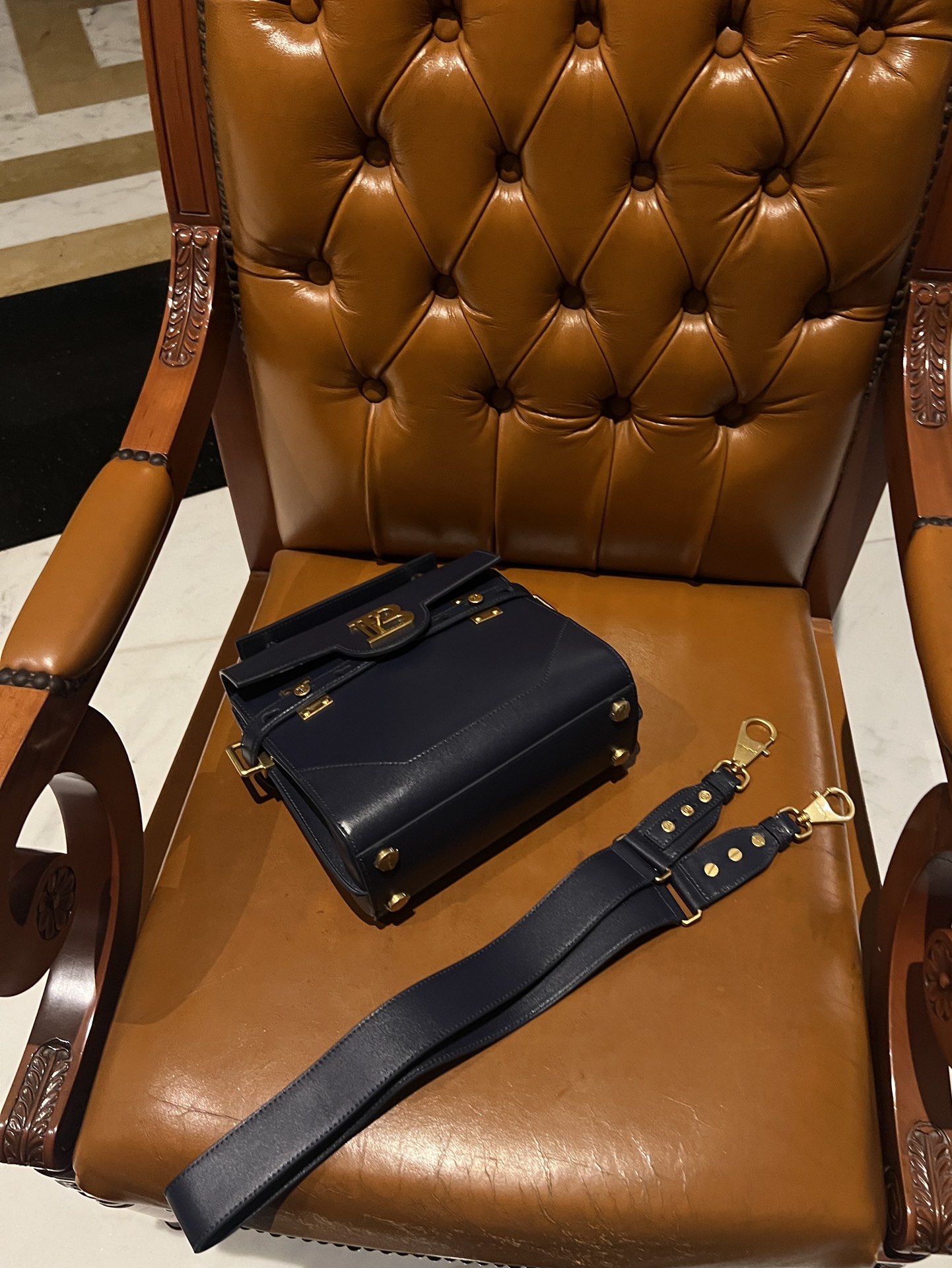 Balmain B-Buzz 23 Tote Bag in Black  BALMAIN 00229