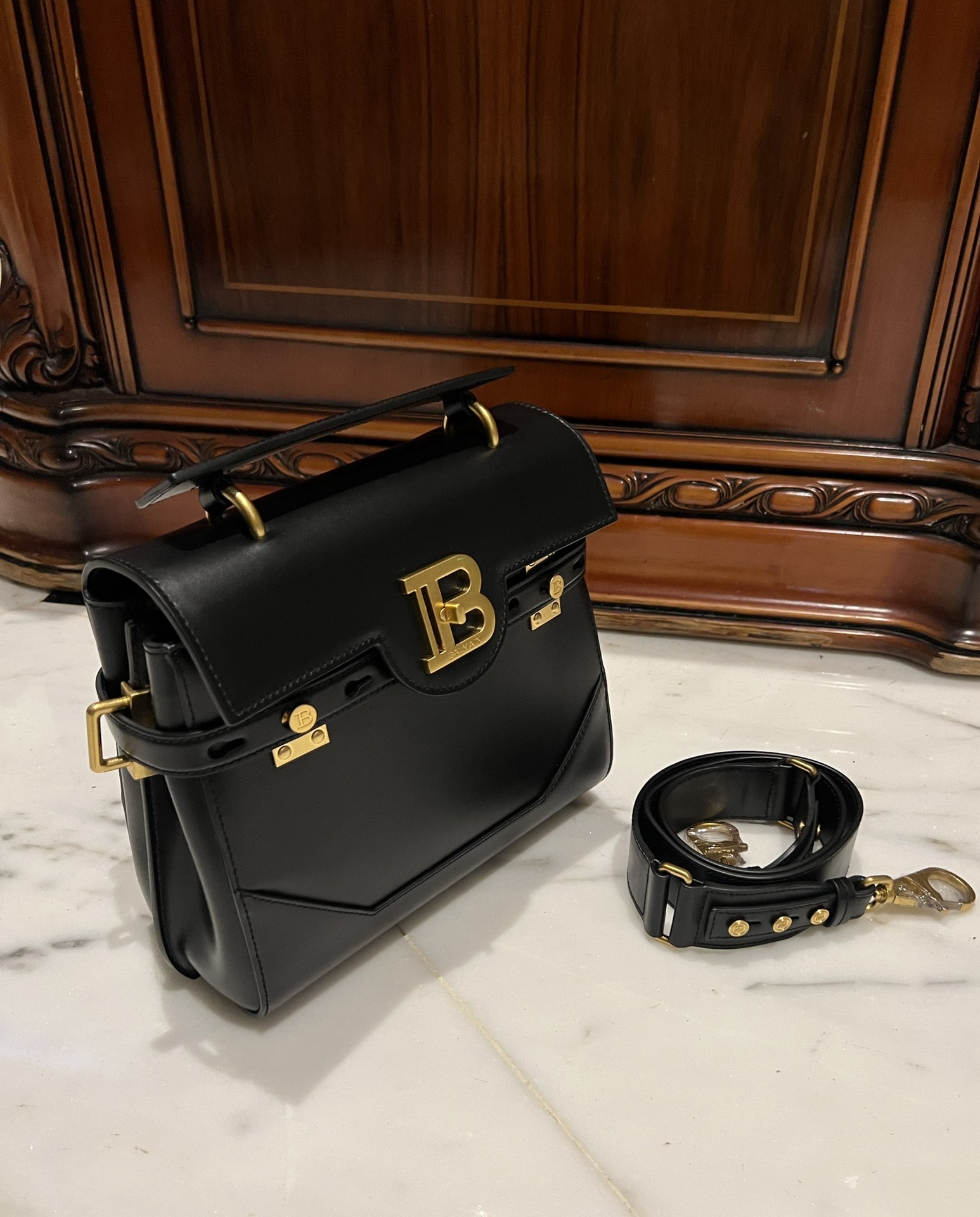 Balmain B-buzz 23 Shoulder Bag In Black |  BALMAIN 00259