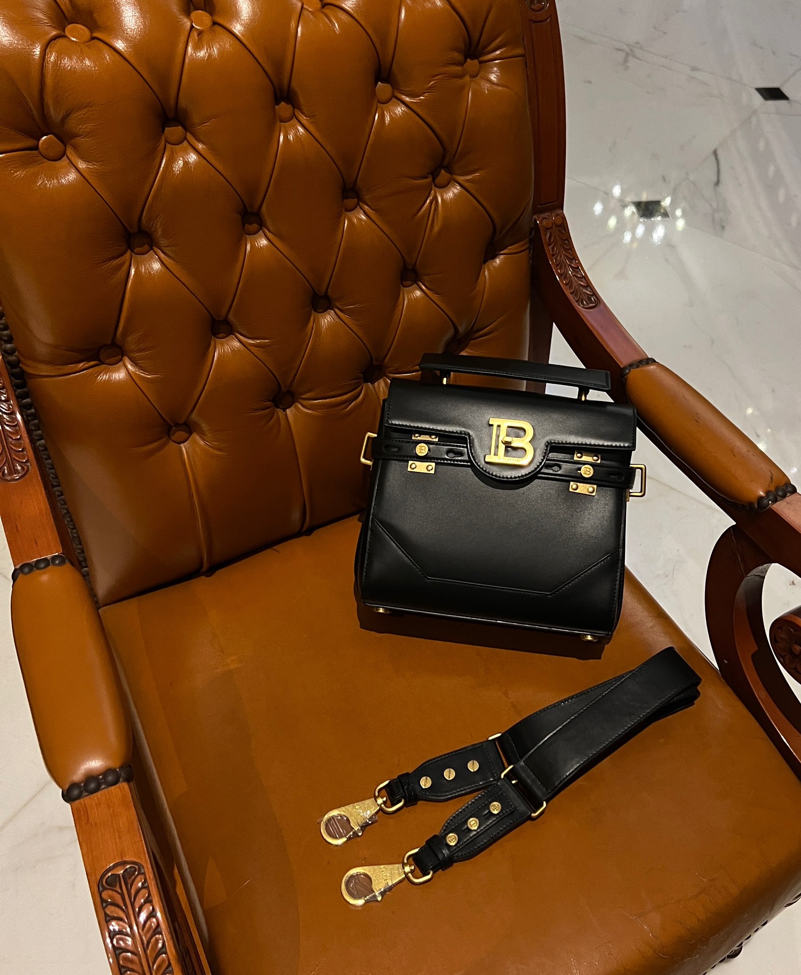 Balmain Pre-Owned B-Buzz 23 Tote Bag | Black | BALMAIN 00269