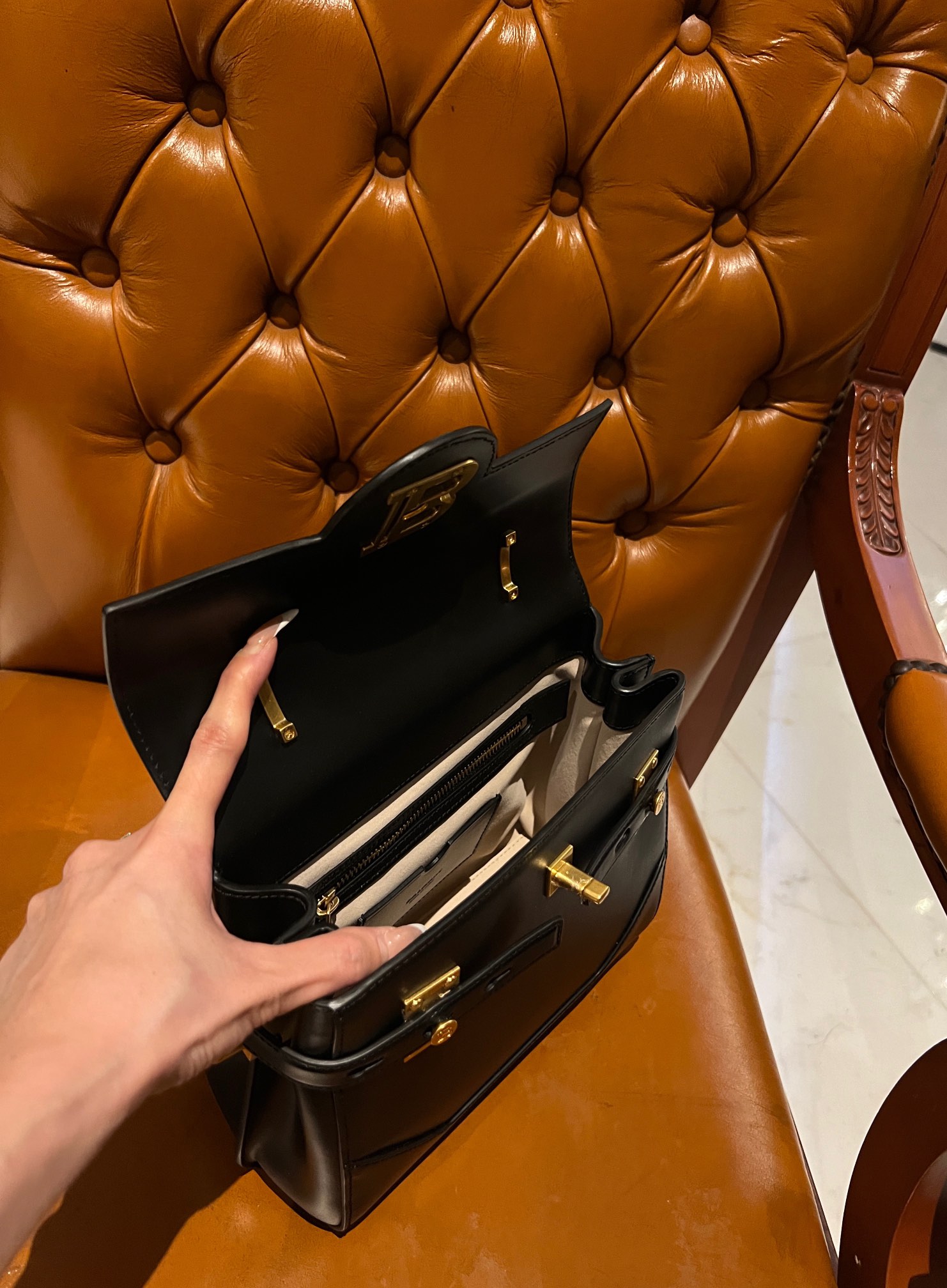 Balmain Pre-Owned B-Buzz 23 Tote Bag | Black | BALMAIN 00269