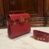 BALMAIN Bbuzz 23 Leather Shoulder Bag red Balmain BALMAIN 00279