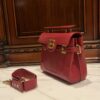 BALMAIN Bbuzz 23 Leather Shoulder Bag red Balmain BALMAIN 00279