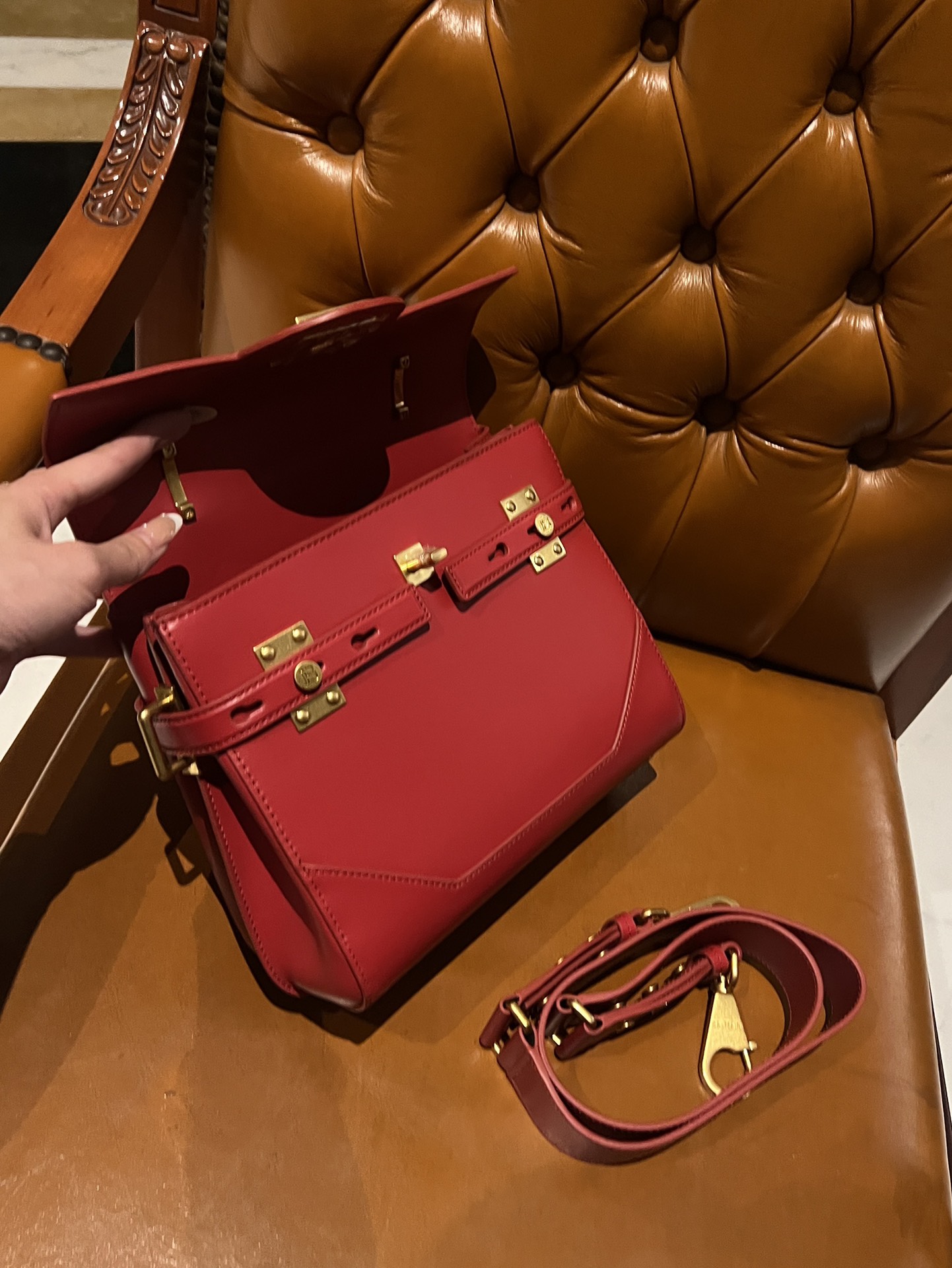 Bbuzz 22 Hobo Bag - Balmain - Red - Leather ref.723067BALMAIN 00289