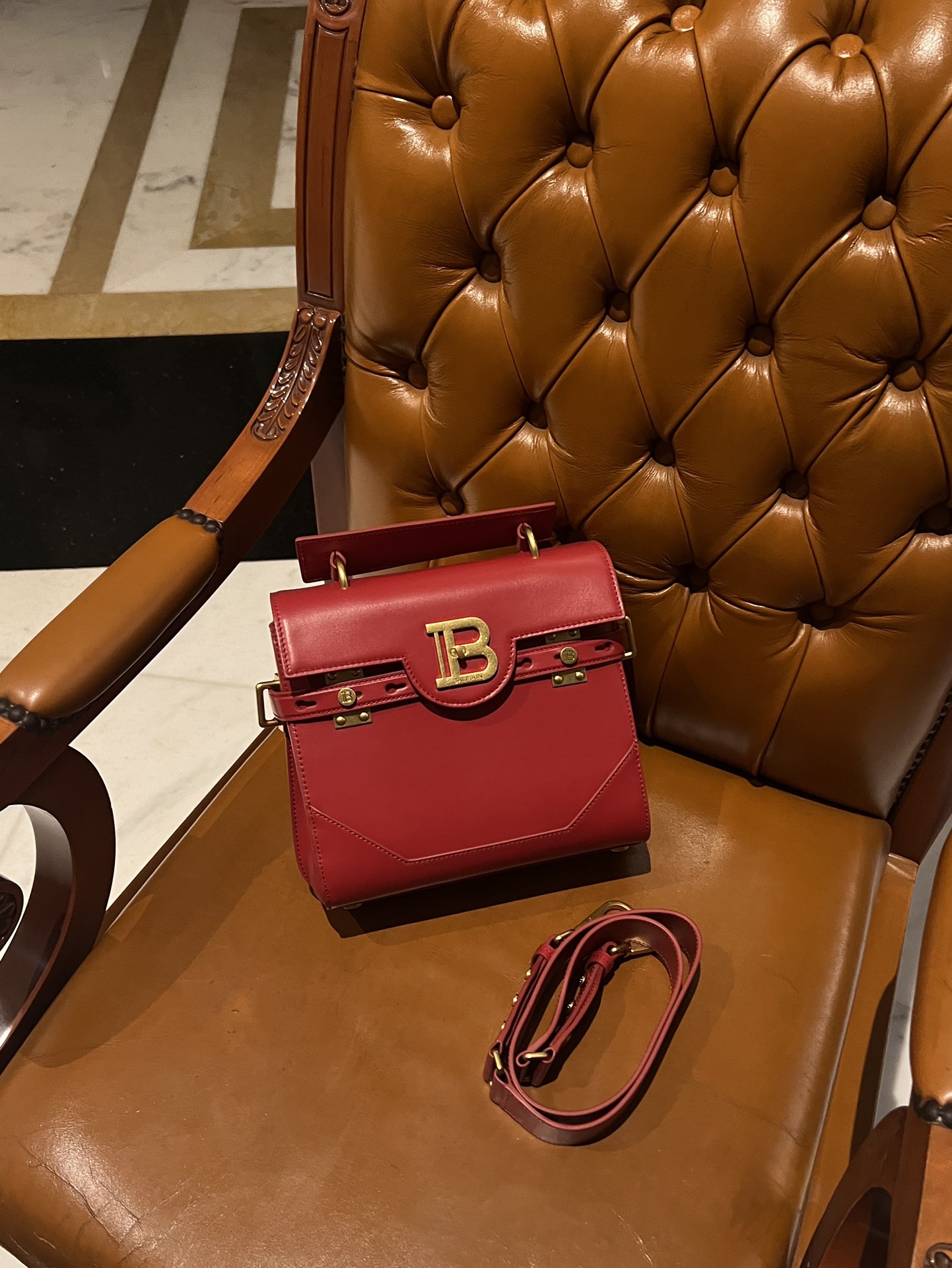 Bbuzz 22 Hobo Bag - Balmain - Red - Leather ref.723067BALMAIN 00289