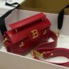 Balmain Smooth leather B-Buzz 19 bag in red | 24s