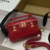 Balmain Smooth leather B-Buzz 19 bag in red | 24s