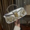 Balmain Blaze leather bag - silver - Women | YN0AE789LVCW0FA