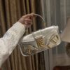 Balmain Blaze leather bag - silver - Women | YN0AE789LVCW0FA
