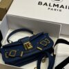 Blaze Small leather shoulder bag Balmain blue BALMAIN  0049