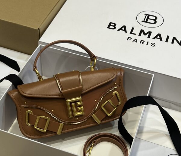 Balmain Blaze Crossbody Bag | brown