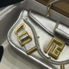Balmain Leather Blaze Handle Bag w/Strap w/ Tags - silver