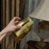 Buy Balmain gold B-Buzz 19 Baguette Bag in Metallic