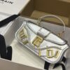 Balmain Leather Blaze Handle Bag w/Strap w/ Tags - silver