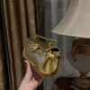 Buy Balmain gold B-Buzz 19 Baguette Bag in Metallic