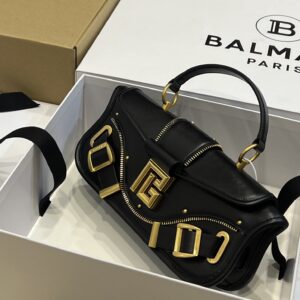 BALMAIN Blaze Buckled Leather Cross-Body Bag in BALMAIN  0069
