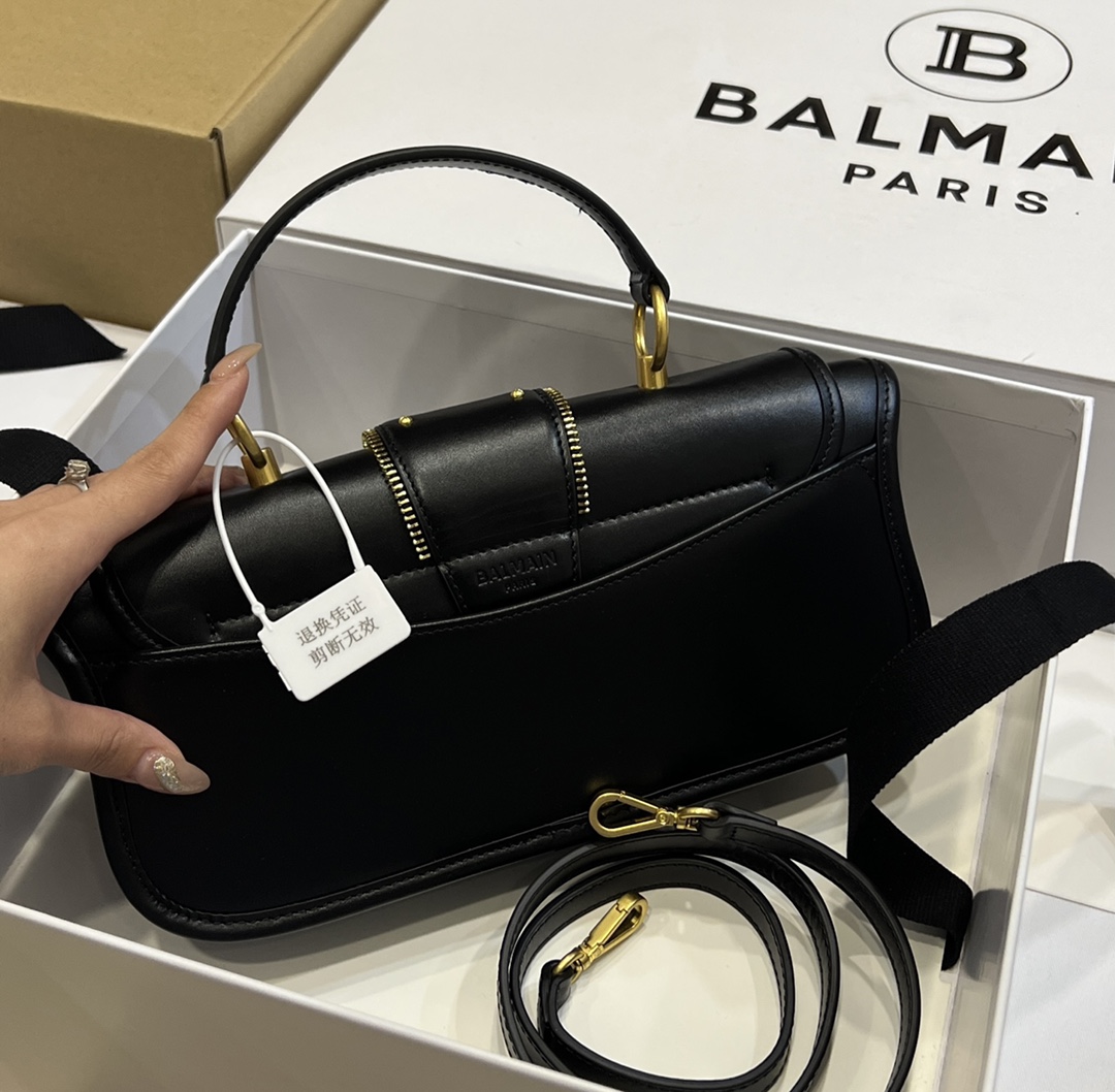 BALMAIN Blaze Buckled Leather Cross-Body Bag in BALMAIN  0069