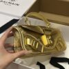Balmain Leather Blaze Handle Bag w/Strap w/ Tags - gold