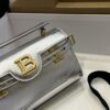 Balmain Silver B-Buzz 19 Baguette Bag in Metallic