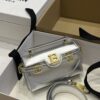 Balmain Silver B-Buzz 19 Baguette Bag in Metallic