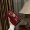 Buy Balmain red B-Buzz 19 Baguette Bag in Croc-embossed Leather For Women