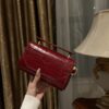 Buy Balmain red B-Buzz 19 Baguette Bag in Croc-embossed Leather For Women