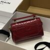 Balmain red Croc Embossed Mini Bag