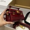 Balmain red Croc Embossed Mini Bag