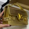 Buy Balmain Gold B-Buzz 24 Shoulder Bag in Leather For