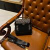 Balmain B-Buzz 23 bag in jacquard and leather black black - Women