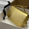 Buy Balmain Gold B-Buzz 24 Shoulder Bag in Leather For