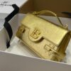 Buy Balmain Gold B-Buzz 24 Shoulder Bag in Leather For