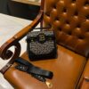 Balmain B-Buzz 23 bag in jacquard and leather black black - Women