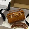 bag  Balmain Smooth brown Leather B-Buzz 19 Bag ...