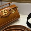 bag  Balmain Smooth brown Leather B-Buzz 19 Bag ...