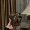 Balmain Brown Croc B-Buzz 19 Baguette Bag Balmain