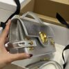 Balmain logo-plaque Leather Shoulder Bag in silver BALMAIN  0139