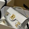 Balmain logo-plaque Leather Shoulder Bag in silver BALMAIN  0139