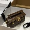 Balmain Brown Croc B-Buzz 19 Baguette Bag Balmain