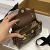 Balmain Brown Croc B-Buzz 19 Baguette Bag Balmain