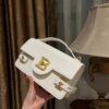 Balmain B-Buzz 24 Leather Tote Bag | White | BALMAIN  0149