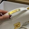 Balmain B-Buzz 24 Leather Tote Bag | White | BALMAIN  0159