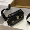 Balmain B Buzz 19 Hand Bag In Black Leather BALMAIN  0169