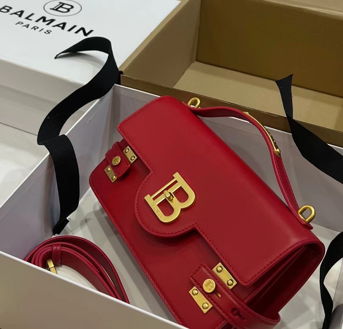Balmain B-Buzz 24 Shoulder Bag | Red |  BALMAIN  0169