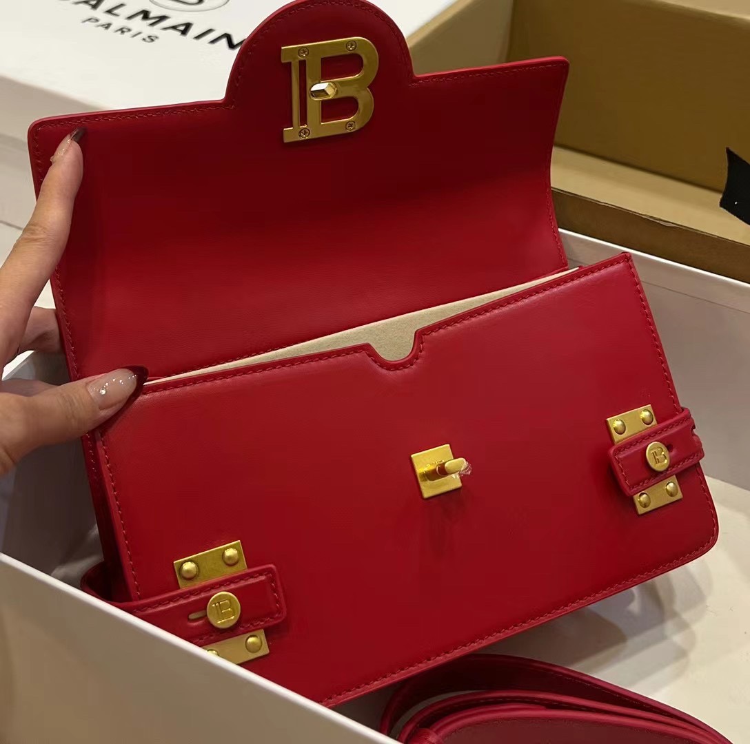 Balmain B-Buzz 24 Shoulder Bag | Red |  BALMAIN  0169