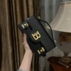 BALMAIN Women Smooth Leather B-Buzz 24 Bag-Black BALMAIN  0179