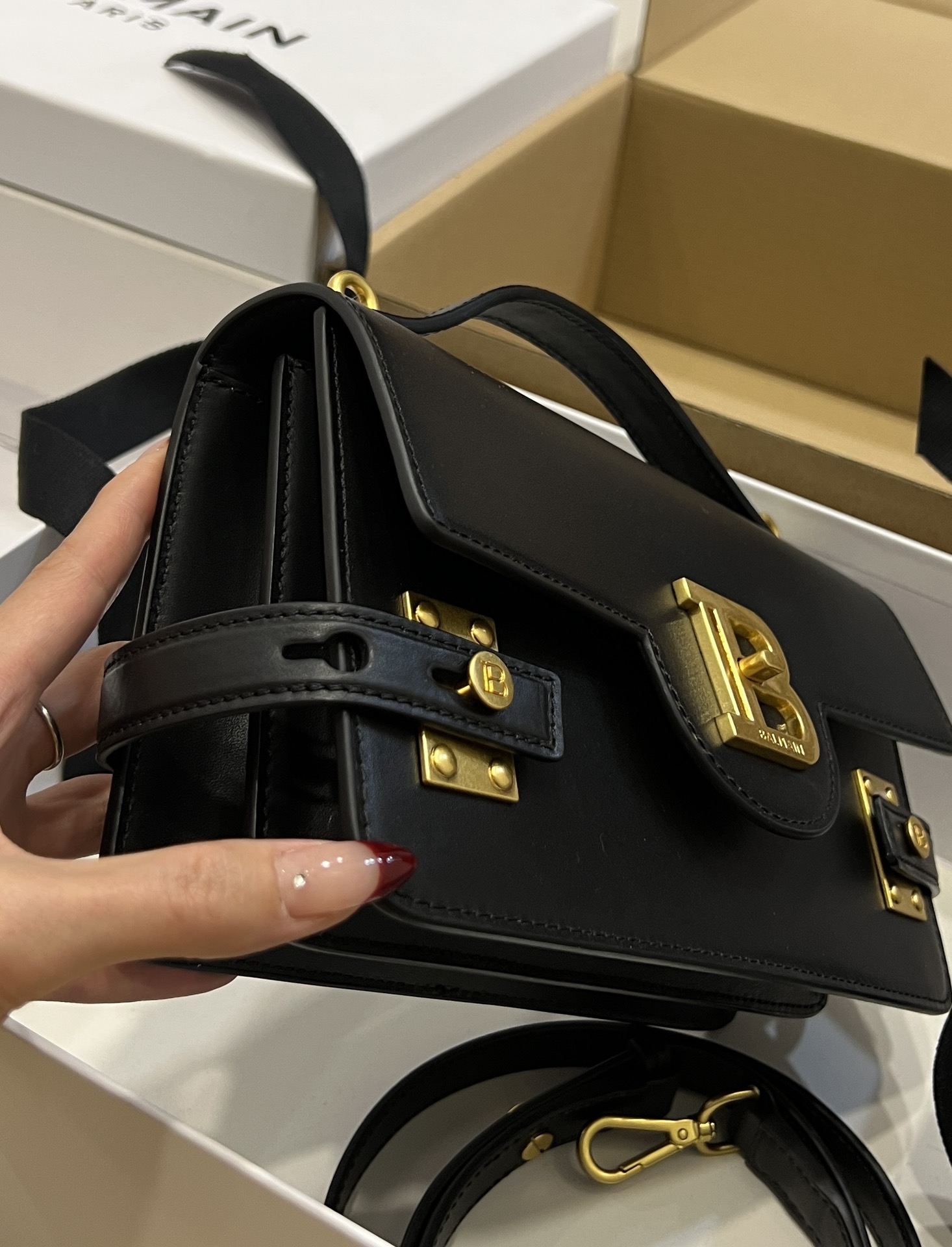 Balmain Black B-Buzz 24 Bag Balmain BALMAIN  0189