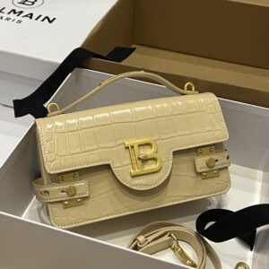 BALMAIN  B-Buzz 19 Crossbody – Balmain – Leather – Beige