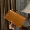 Balmain Bags Balmain Brown Croc Embossed Mini Bag
